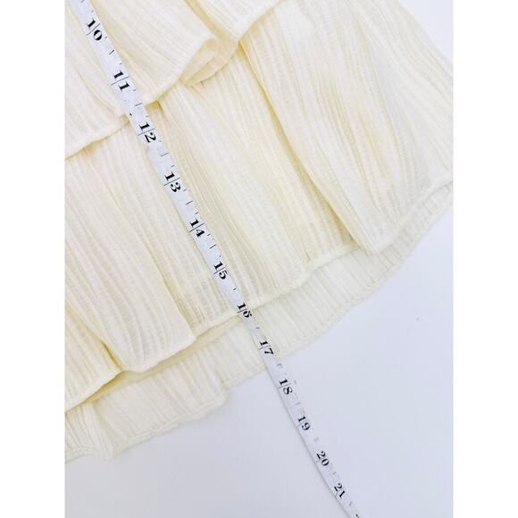 Ramy brook ivory selena tiered mini skirt - size small - Picture 5 of 6